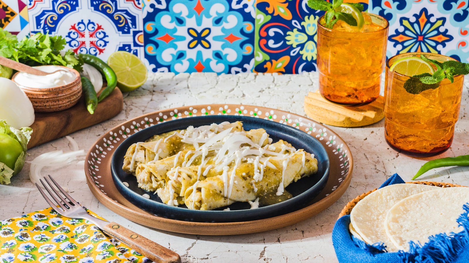 Enchiladas verdes